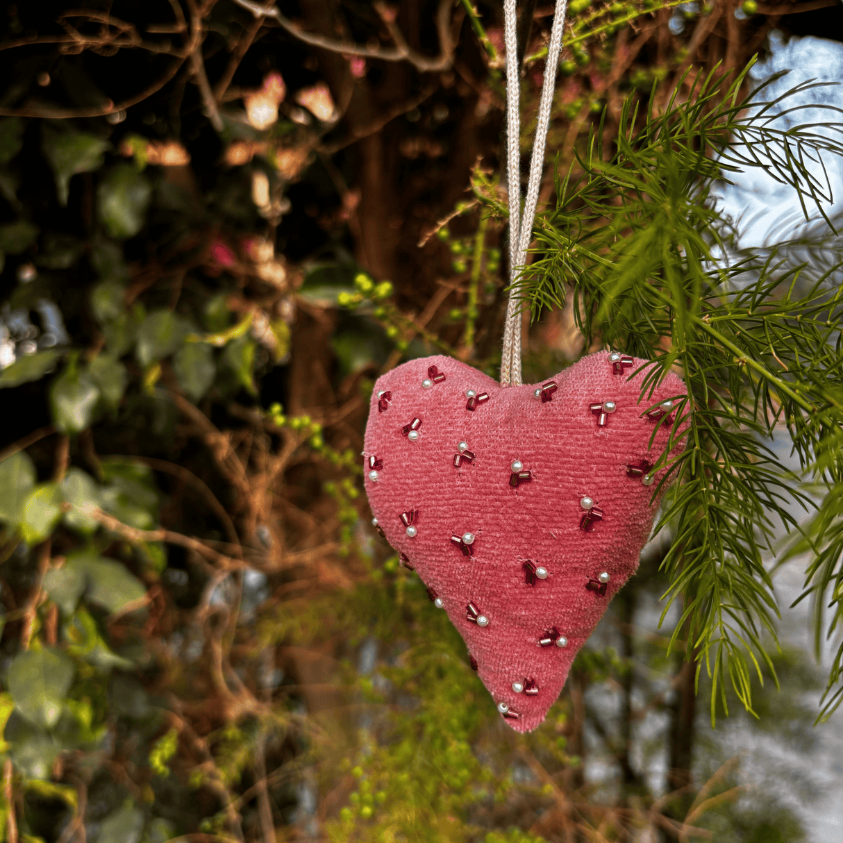 Zoey Handmade Beaded Christmas Ornaments – Set of 4