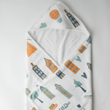 Zoey Hooded towel Amsterdam Life Organic Muslin Hooded Towel