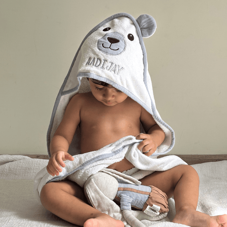 Zoey Hooded towel Bear Club Hooded Towel (Can be Personalised)