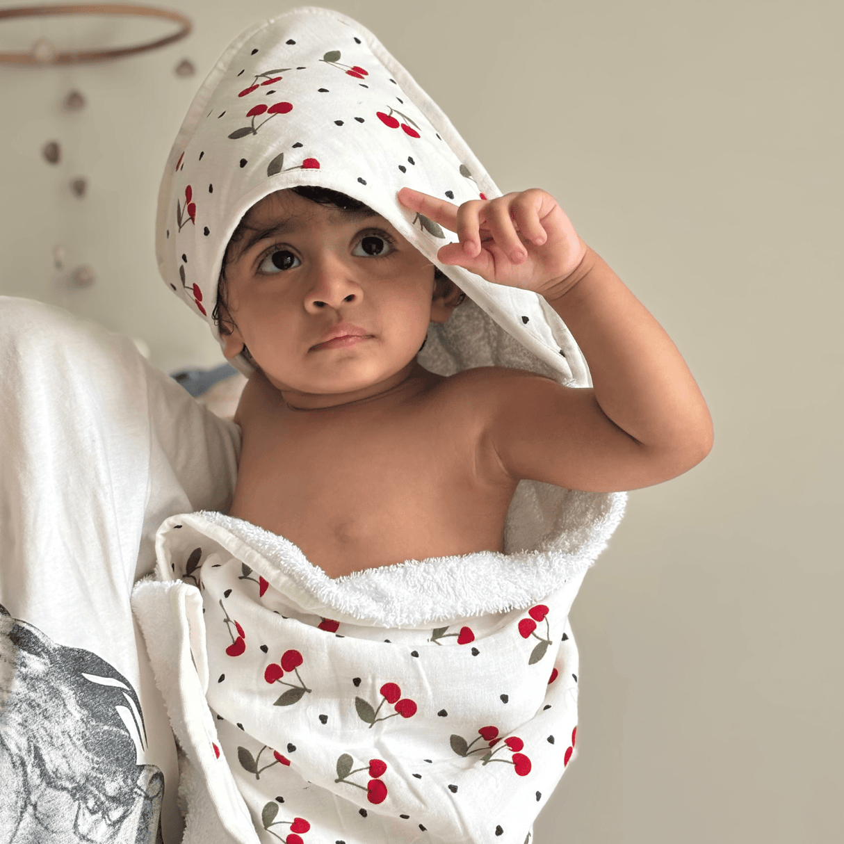 Zoey Hooded towel Blushberry Muslin Hooded Towel (Can be Personalised)