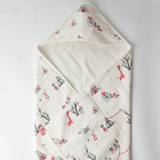 Zoey Hooded towel Bohemian Chic Organic Muslin Hooded Towel