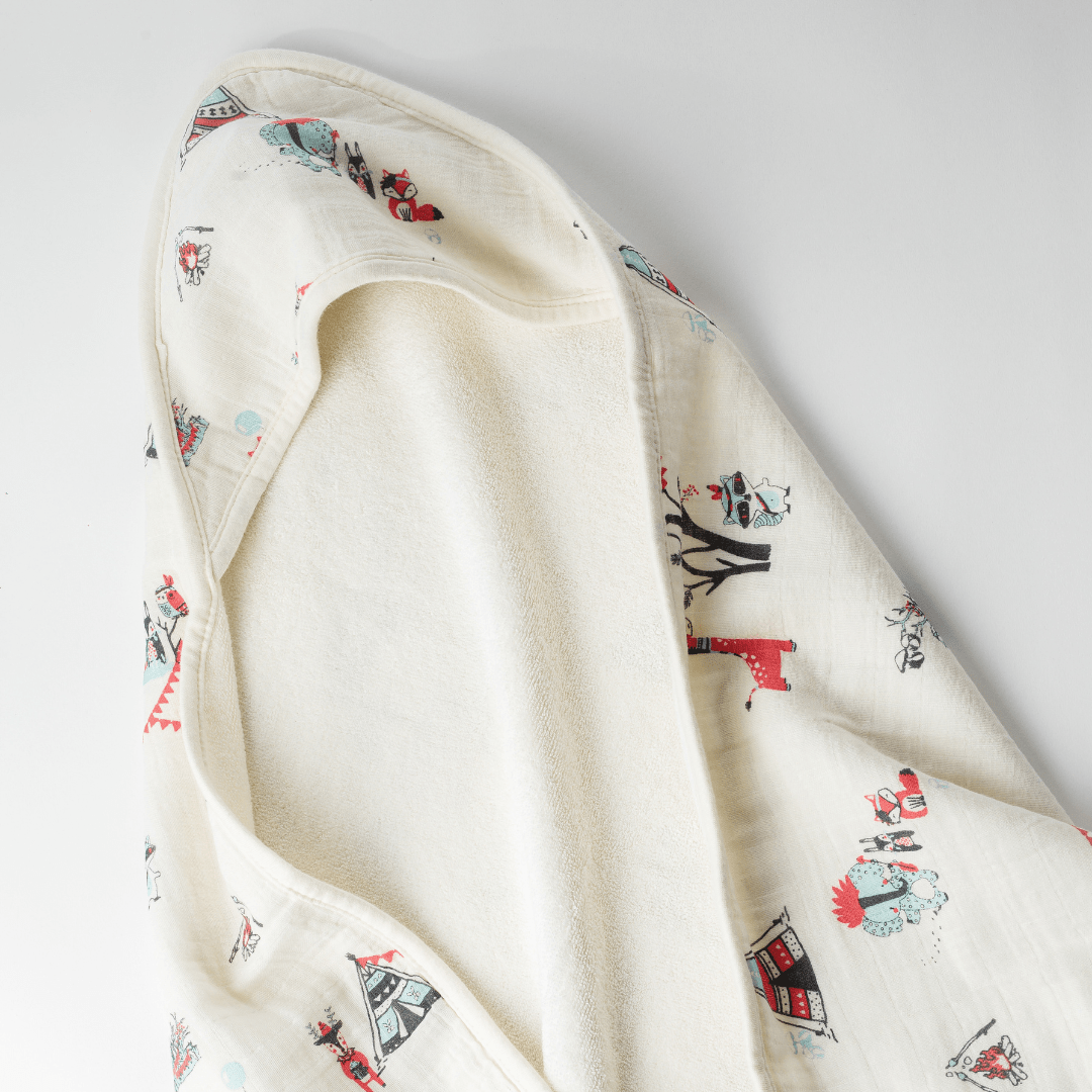 Zoey Hooded towel Bohemian Chic Organic Muslin Hooded Towel