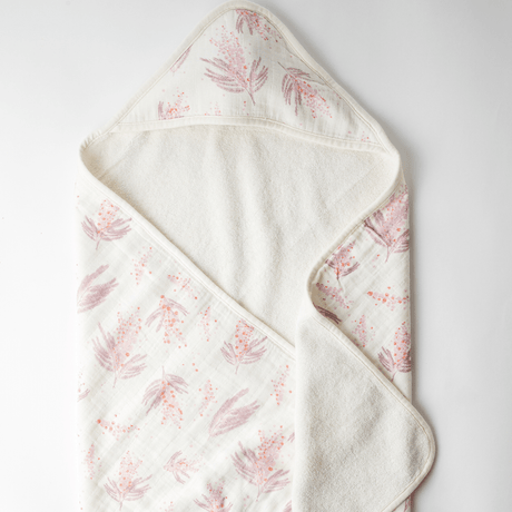 Zoey Hooded towel Muhly Grass Muslin Hooded Towel