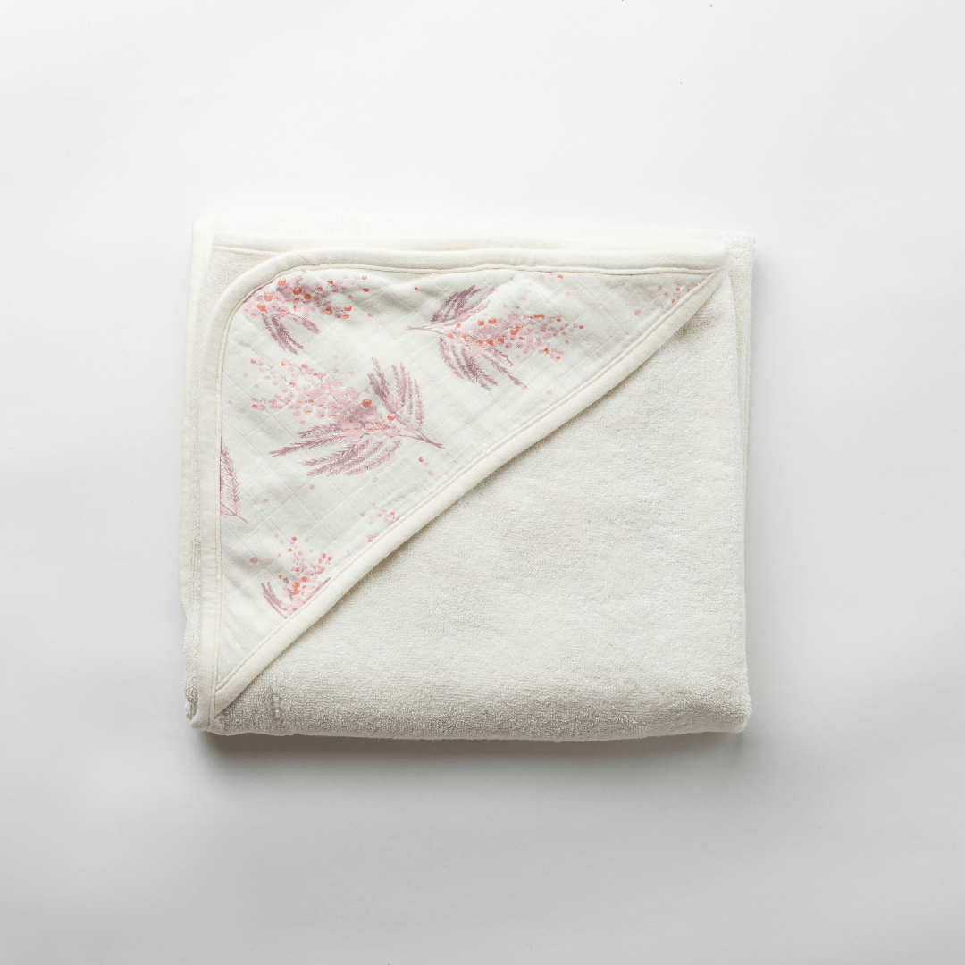 Zoey Hooded towel Muhly Grass Muslin Hooded Towel