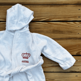 Zoey Hooded towel Pink / 1 - 3 Years Little Monarch Hooded Bathrobe (Can be Personalised)