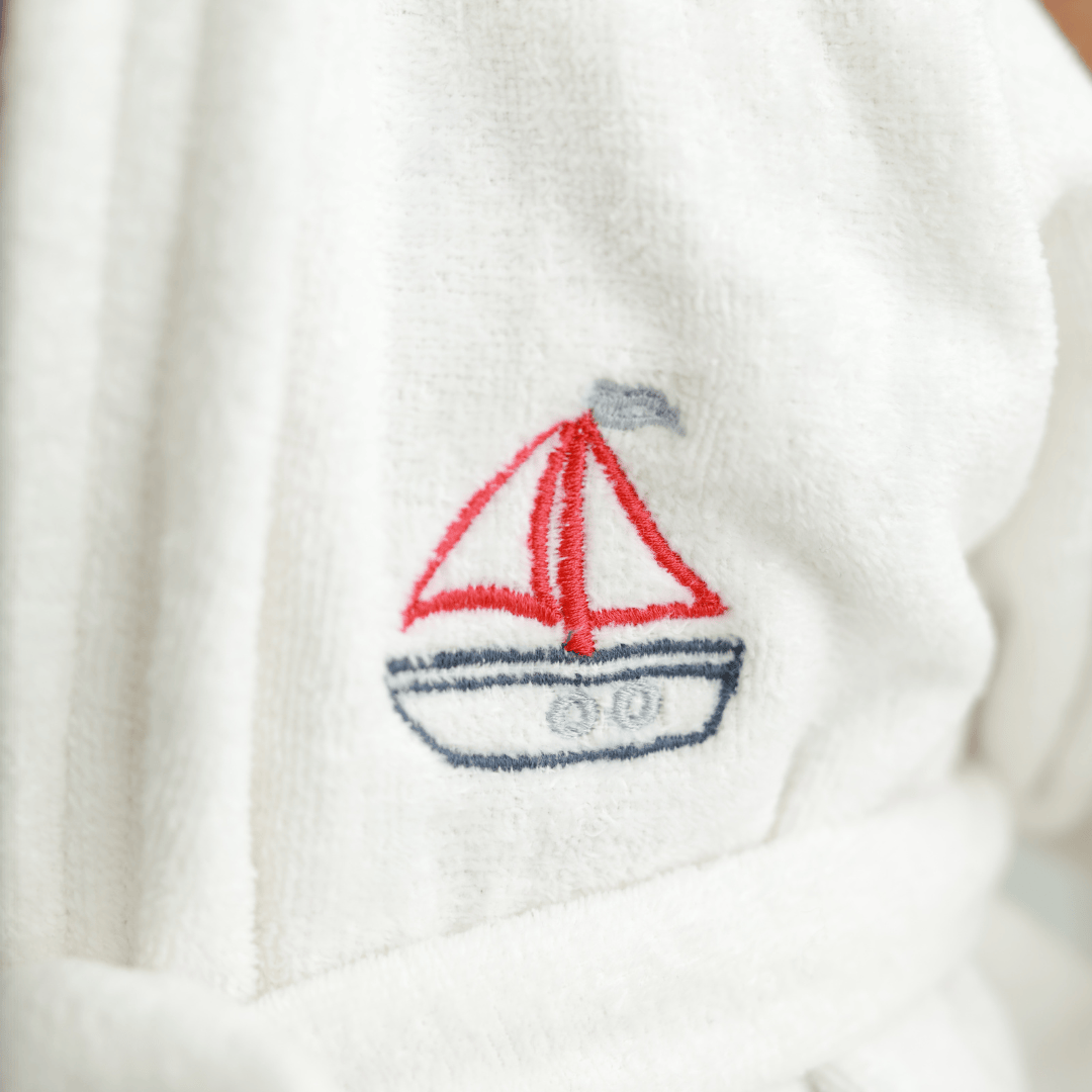 Zoey Hooded towel Row Row Your Boat Hooded Kids Bathrobe (Can be Personalised)