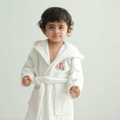 Zoey Hooded towel Row Row Your Boat Hooded Kids Bathrobe (Can be Personalised)