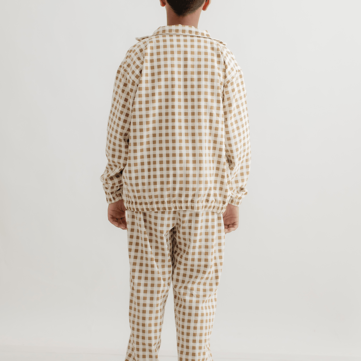 Zoey Jacket Choco Checks Winter Set (Jacket + Lower)