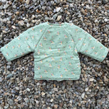 Zoey Jacket Full Sleeve Muslin Winter Jacket (Green Floral)
