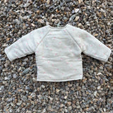 Zoey Jacket Full Sleeve Muslin Winter Jacket (Grey Floral)