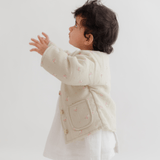 Zoey Jacket Full Sleeve Muslin Winter Jacket (Grey Floral)