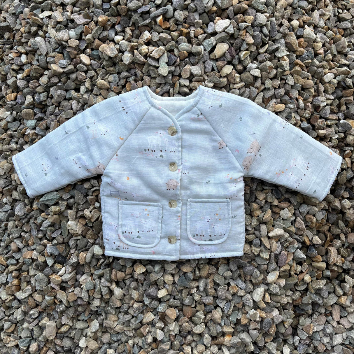 Zoey Jacket Little Lamb Full Sleeve Muslin Winter Jacket