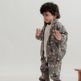 Zoey Jacket The Bloom Edit - Grey Floral Co-ord (Jacket + Lower)