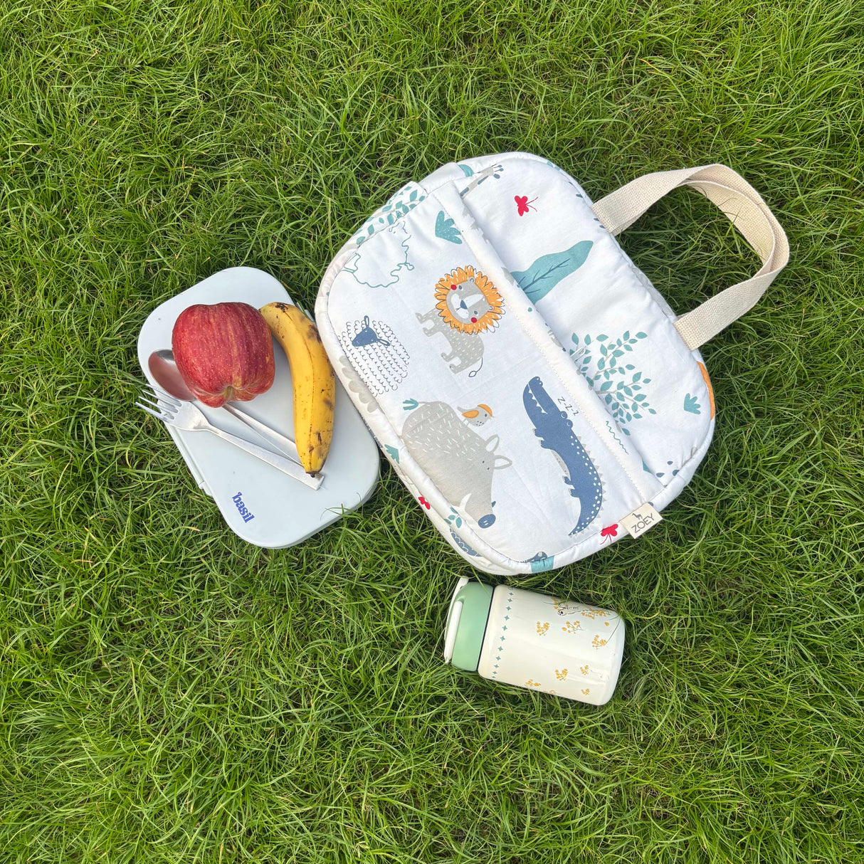 Zoey Lunch Box Bags Happy Animal Lunch Bag (Personalise)