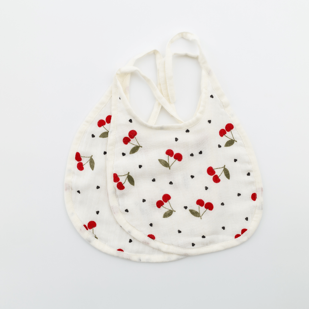 Zoey Muslin Bibs BlushBerry Bibs (Set of 2)