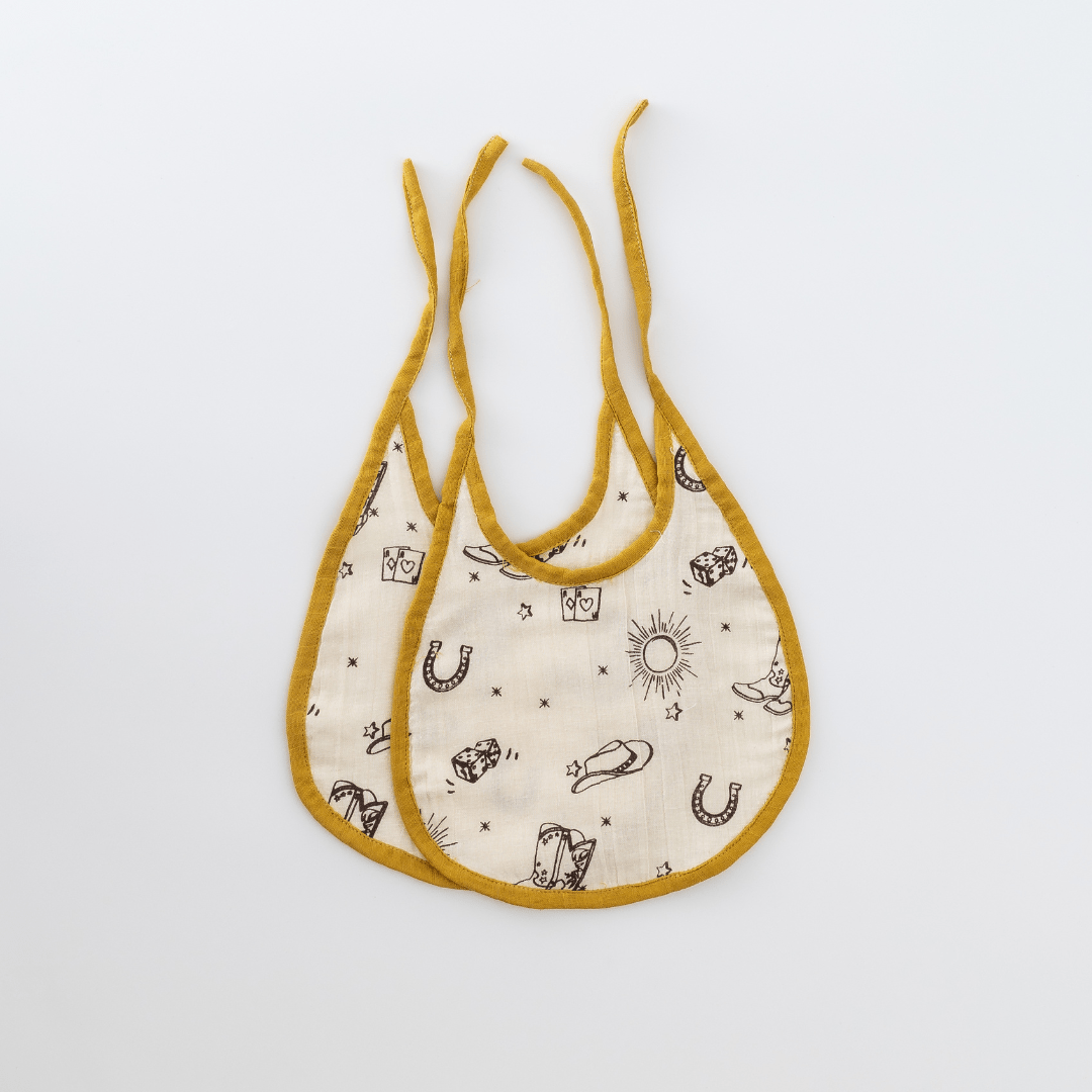 Zoey Muslin Bibs Wild Wild West Bibs (Set of 2)