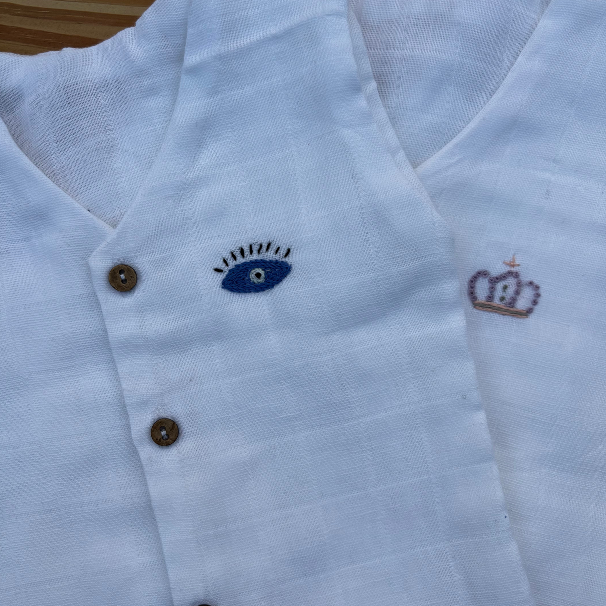 Zoey Muslin Vests Set of 3 Newborn Muslin Vests (All White)