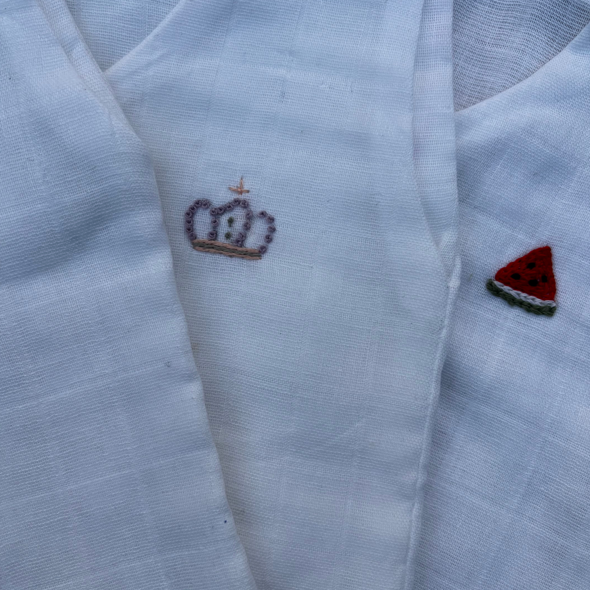 Zoey Muslin Vests Set of 3 Newborn Muslin Vests (All White)