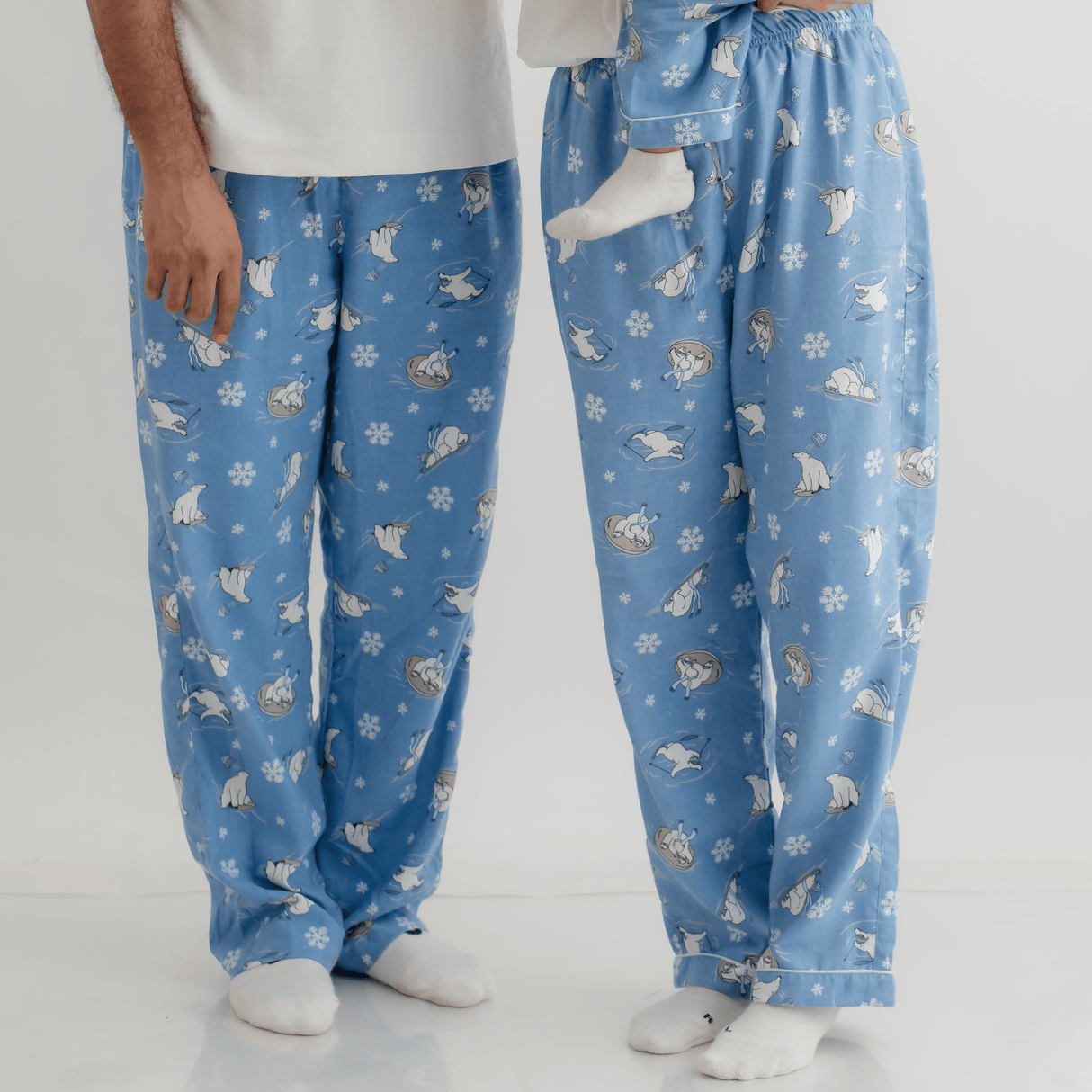 Zoey night suit Arctic Hugs Flannel Cotton Pajamas