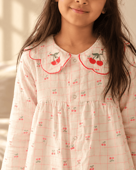 Zoey night suit Cherry Poppins Kids Night Suit (Personalised)