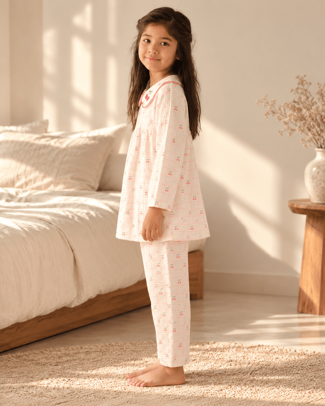 Zoey night suit Cherry Poppins Kids Night Suit (Personalised)