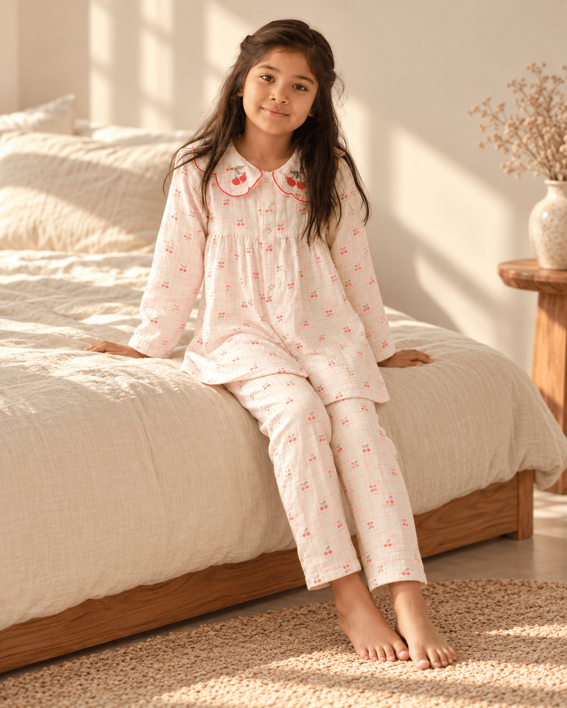 Zoey night suit Cherry Poppins Kids Night Suit (Personalised)