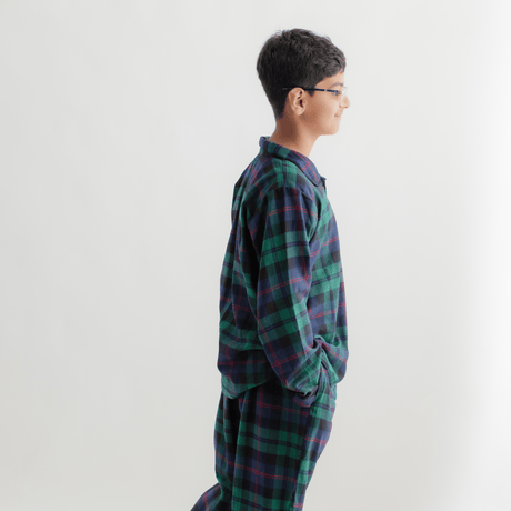 Zoey night suit Classic Highland Flannel Cotton Children Pyjama Set – Nightsuit