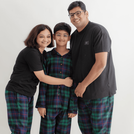 Zoey night suit Classic Highland Flannel Cotton Children Pyjama Set – Nightsuit