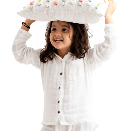 Zoey night suit Cloud Hug Organic Muslin Nightsuit
