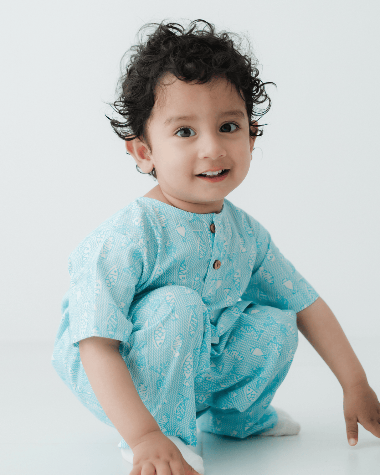 Zoey night suit Coastal Cutie Kurta Style Night Suit