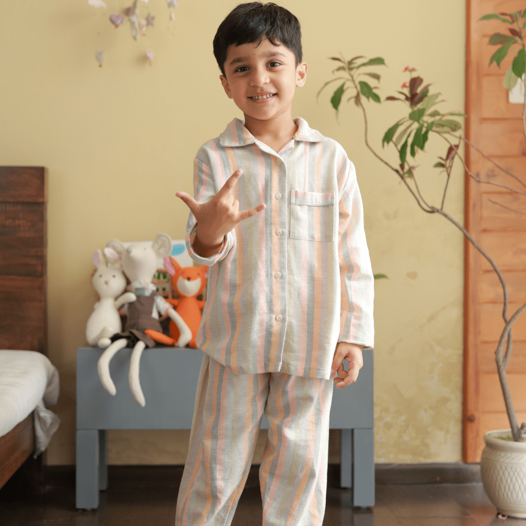 Zoey night suit Crayon Cuddle Cotton Night Suit