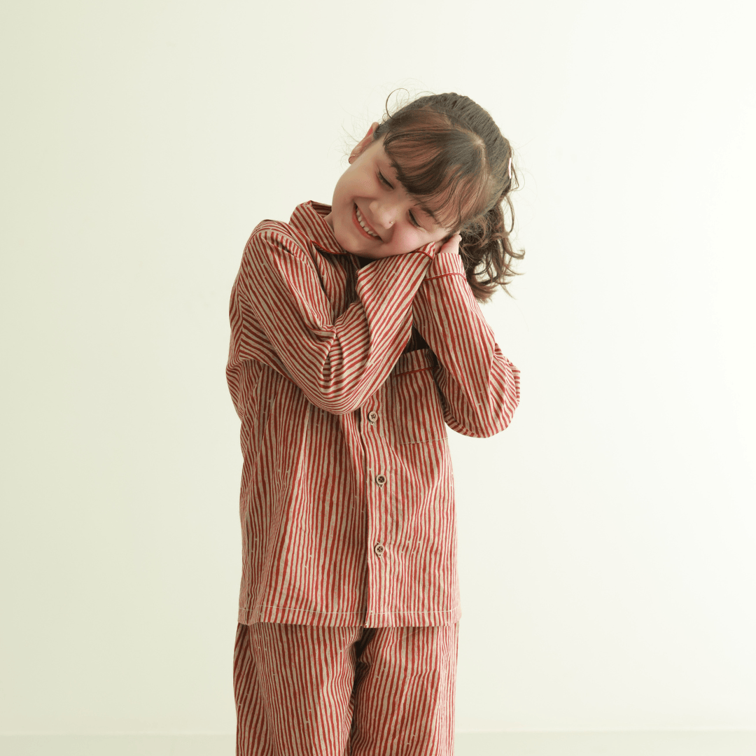 Zoey night suit Crimson Calm Kids Night Suit (Cotton Cambric)