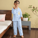 Zoey night suit Dream Blue Kids Night Suit (Personalised)