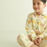 Zoey night suit Elephant Snuggles Kids Night Suit (Cotton Cambric)