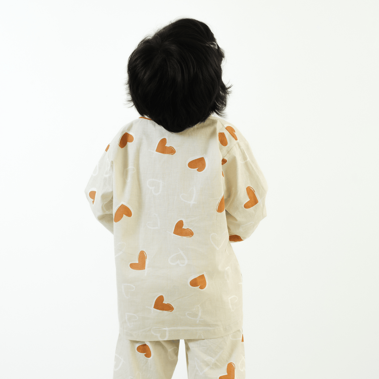 Zoey night suit Heart Mode On -  Kids Night Suit (Personalised)