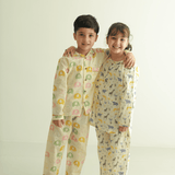 Zoey night suit Jungle Pals Kurta Style Night Suit - (Cambric Cotton)