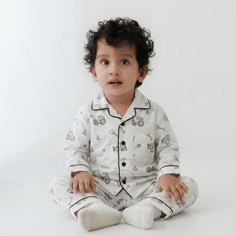 Zoey night suit Junit Builder Kids Night Suit (Personalised)