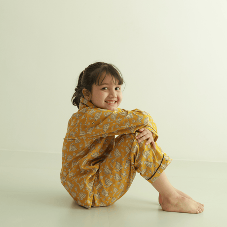 Zoey night suit Jurrasic Glow Kids Night Suit (Cotton Cambric)