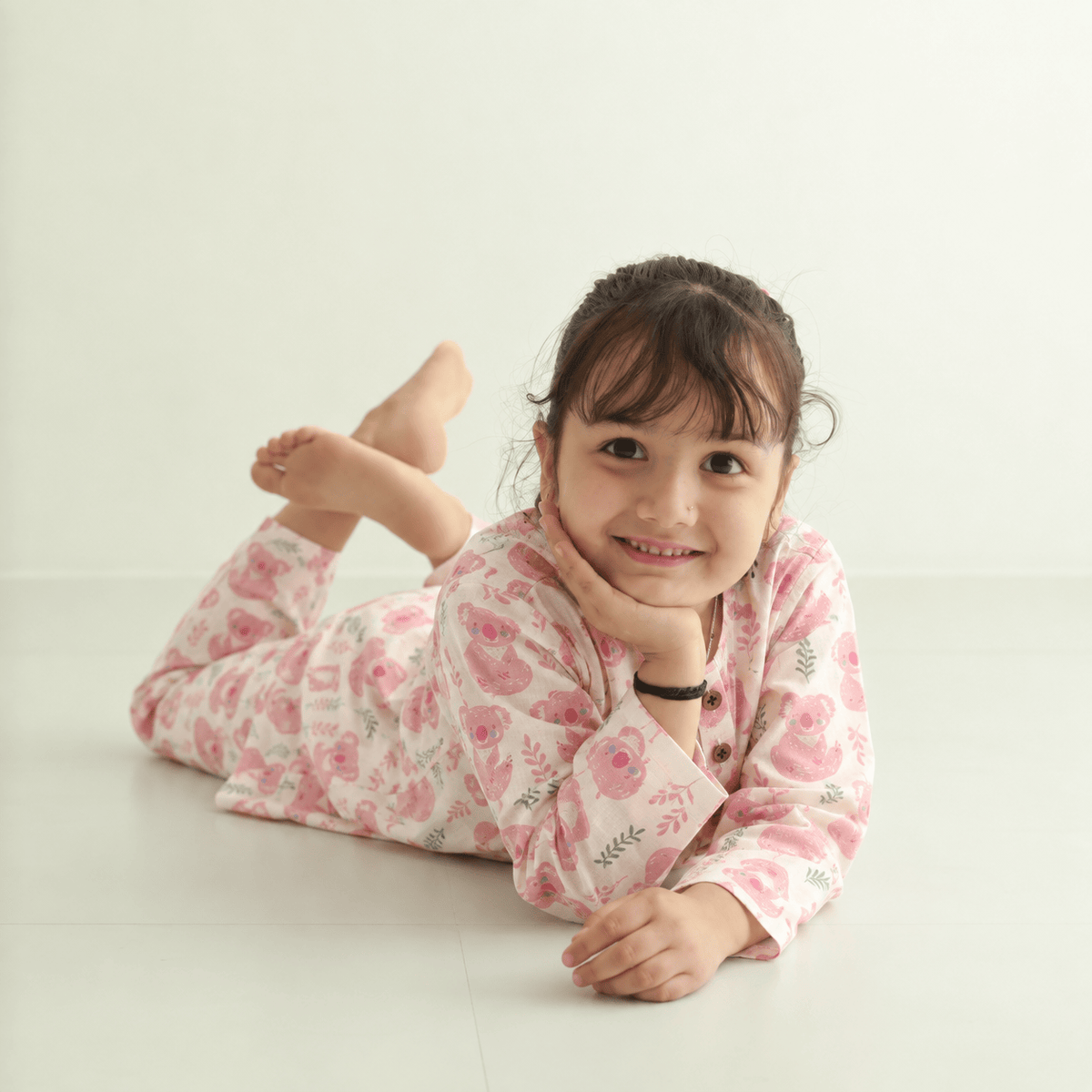Zoey night suit Kuala Bear Kurta Style Night Suit - (Personalised)