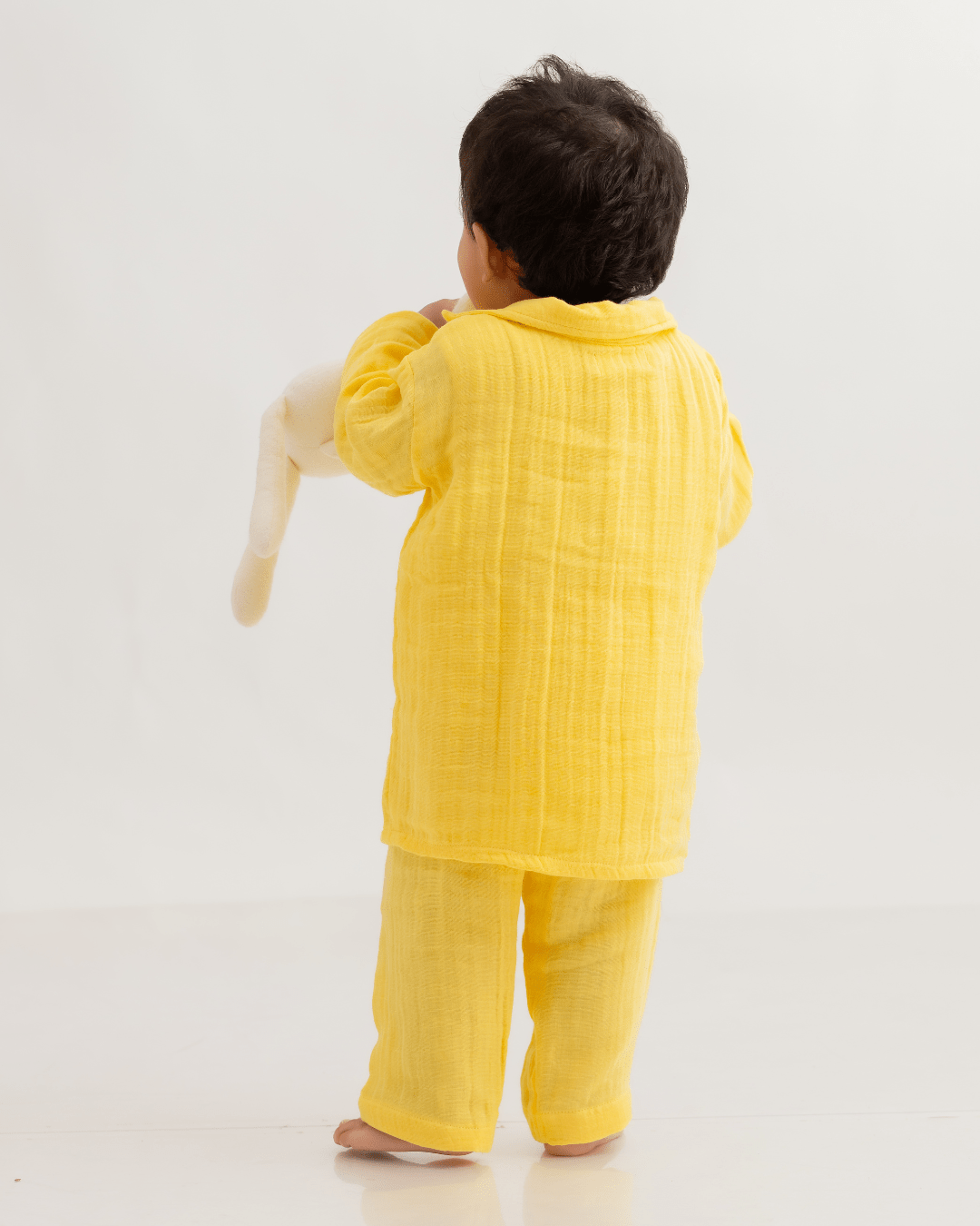 Zoey night suit Lemon Drop Organic Muslin Nightsuit