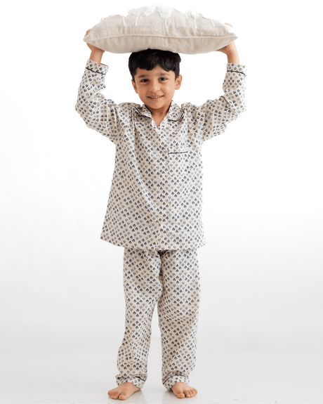 Zoey night suit Little Leaflet Cotton Night Suit