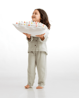 Zoey night suit Olive Hush Organic Muslin Nightsuit