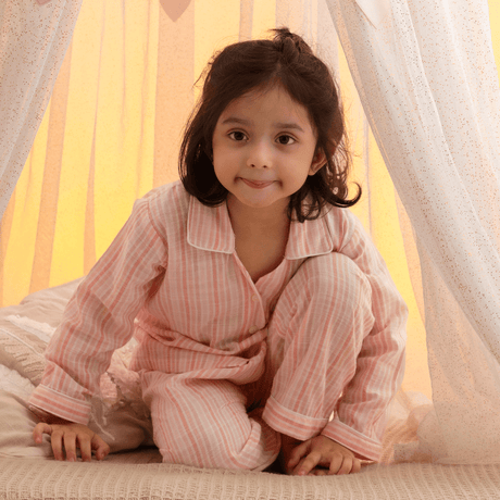 Zoey night suit Pillowtime Pink Cotton Night Suit