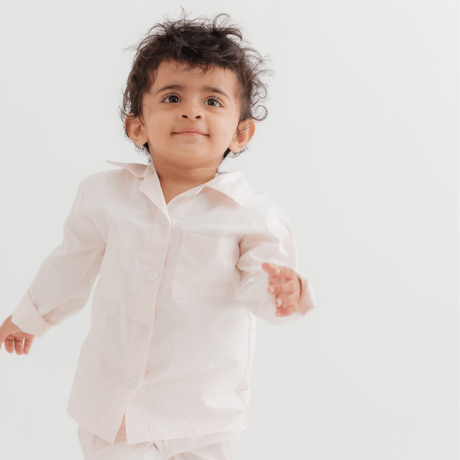 Zoey night suit Pink a  Boo Cotton Kids Night Suit