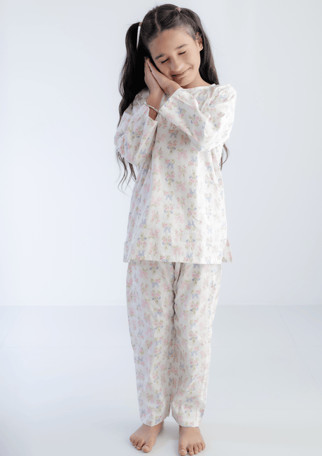 Zoey night suit Pretty Bows Girls Night Suit