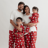 Zoey night suit Red Jolly Santa Flannel Cotton Children Pyjama Set – Nightsuit
