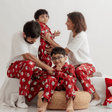 Zoey night suit Red Jolly Santa Flannel Cotton Pajamas