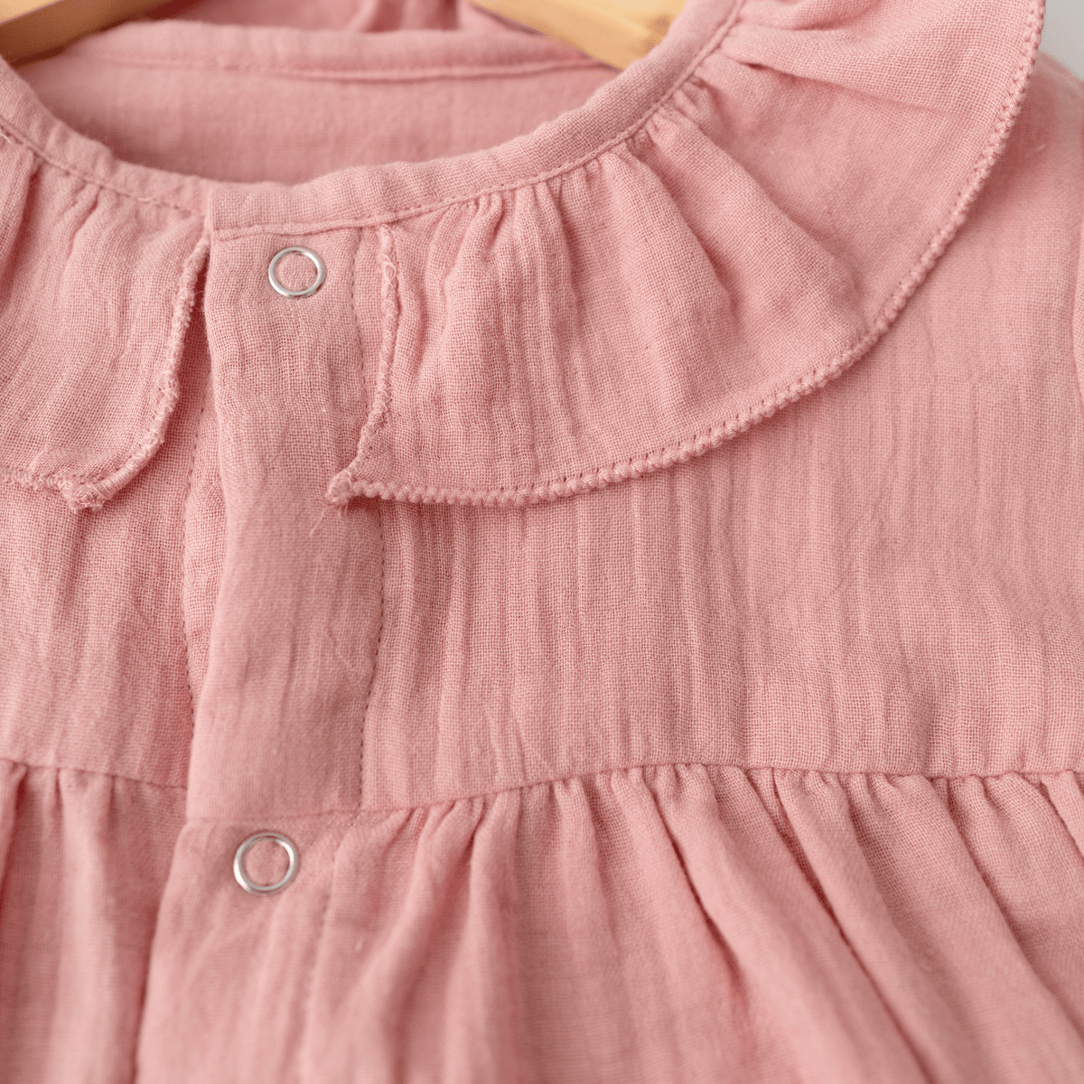 Zoey night suit Ruffle Rose Muslin Kids Night Suit (Personalised)