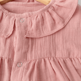 Zoey night suit Ruffle Rose Muslin Kids Night Suit (Personalised)