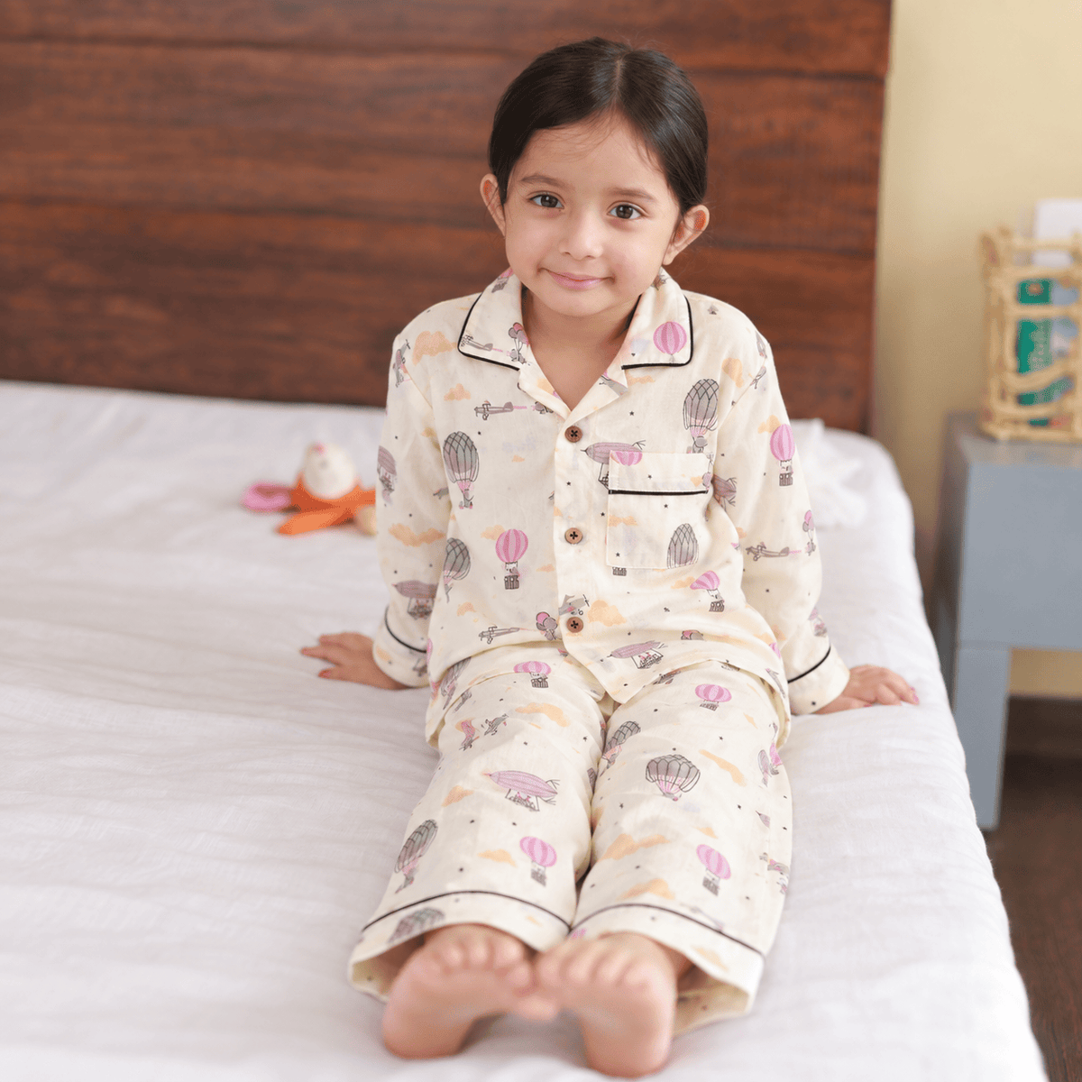 Zoey night suit Sky is Pink Kids Night Suit (Personalised)